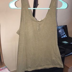 Army green tank top
